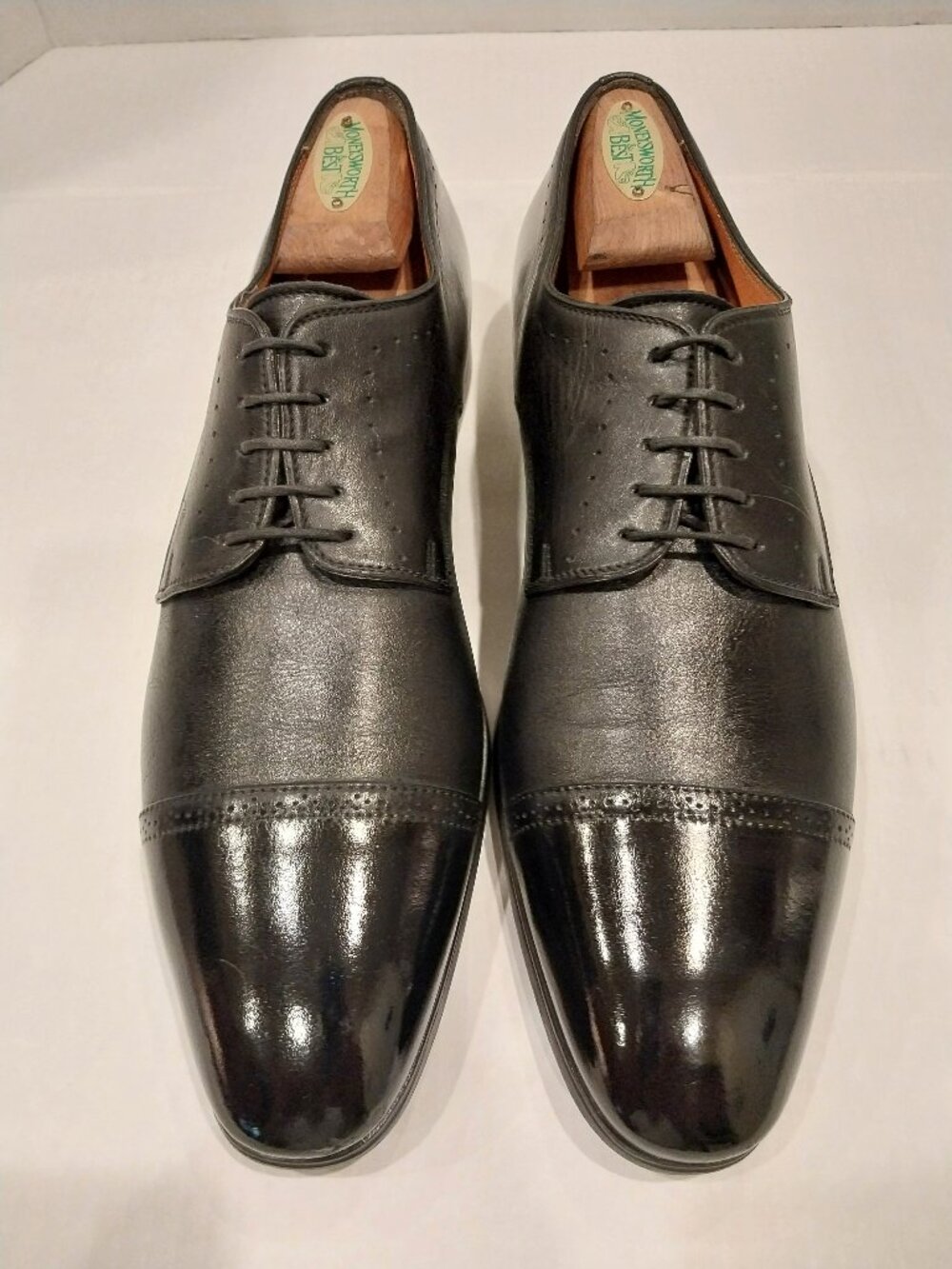 SANTONI men's (SAVE $775) size 9.5 D black Derby.